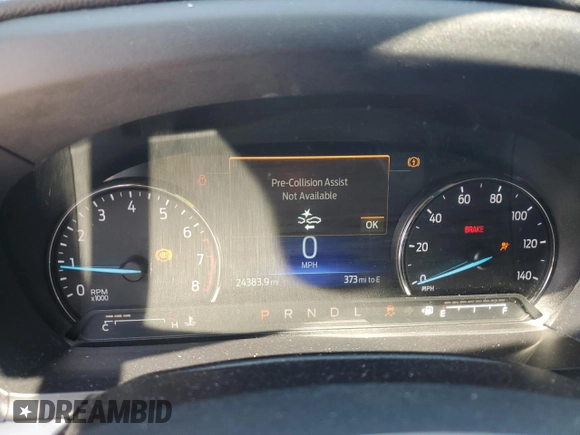 2023 Ford Explorer XLT with VIN 1FMSK7DH6PGA48191, listed as a Copart auction lot 62588395 with 24,383 mi miles and Salvage title. Bid and sale history available at DreamBid. Image 9.