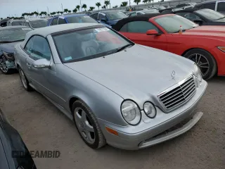 2003 Mercedes-Benz CLK 430 with VIN WDBLK70G53T141578, listed as a Copart auction lot 74977354 with 35,736 mi miles and Salvage Title. Bid and sale history available at DreamBid. Image 4.