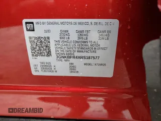 2024 Chevrolet Blazer Premier z VIN 3GNKBFR4XRS187577, wystawiony jako Copart lot #74504054 z przebiegiem 7 495 mil mil oraz Szkoda całkowita • Salvage title. Historia ofert i sprzedaży dostępna na DreamBid. Obrazek 12.
