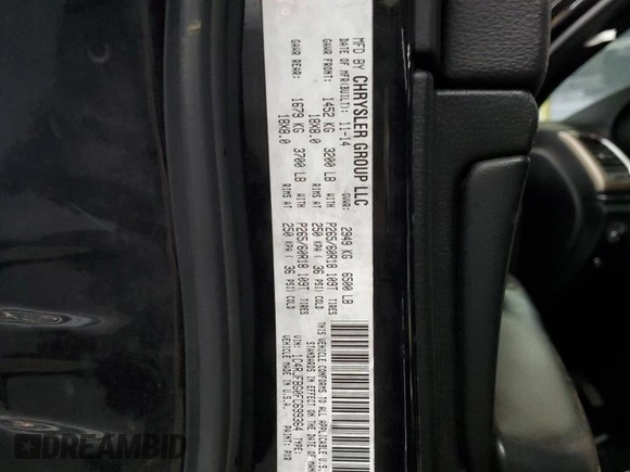 2015 Jeep Grand Cherokee Limited with VIN 1C4RJFBG0FC699364, listed as a Copart auction lot 87968125 with 0 mi miles and Clean Title. Bid and sale history available at carsss.com. Image 12.