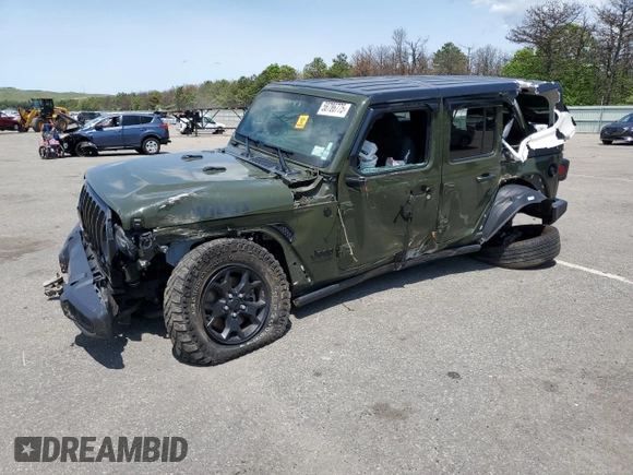 2022 Jeep Wrangler Unlimited Willys with VIN 1C4HJXDN4NW265295, listed as a Copart auction lot 58786775 with Not provided miles and Salvage title. Bid and sale history available at DreamBid. Image 1.