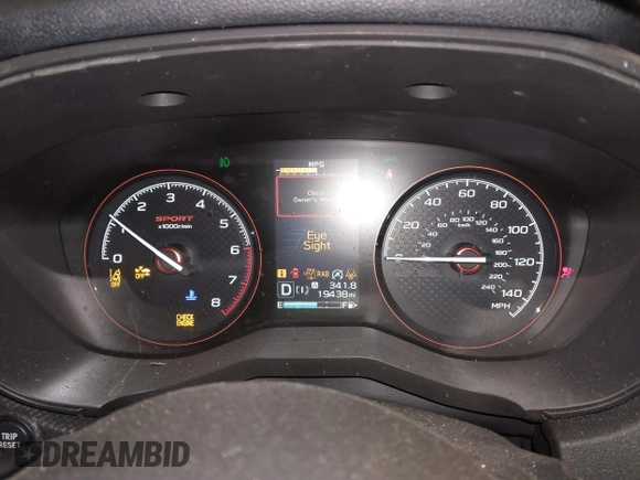 2023 Subaru Forester Sport with VIN JF2SKAJC8PH498107, listed as a IAAI auction lot 41401633 with 19,438 mi miles. Bid and sale history available at carsss.com. Image 7.