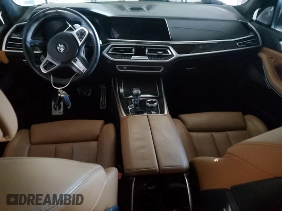 2021 BMW X7 M50i with VIN 5UXCX6C03M9F03953, listed as a Copart auction lot 49971585 with 0 mi miles and Non Repairable. Bid and sale history available at carsss.com. Image 8.