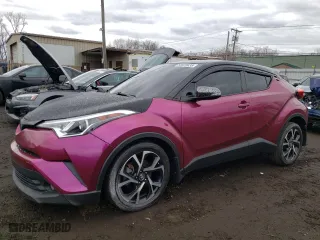 2018 Toyota C-HR XLE with VIN NMTKHMBX4JR011051, listed as a Copart auction lot 53029435 with 106,297 mi miles and Salvage Title. Bid and sale history available at carsss.com. Image 1.