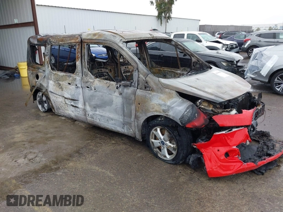 2015 Ford Transit Connect Wagon Titanium with VIN NM0GE9G70F1186792, listed as a IAAI auction lot 41890980 with 1 mi miles. Bid and sale history available at carsss.com. Image 1.