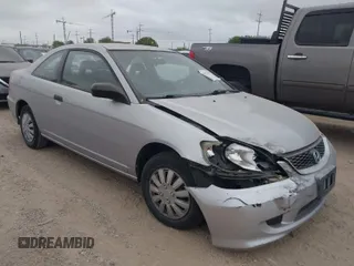 2005 Honda Civic Cpe VP with VIN 1HGEM22195L057879, listed as a IAAI auction lot 41877423 with 136,719 mi miles. Bid and sale history available at carsss.com. Image 1.
