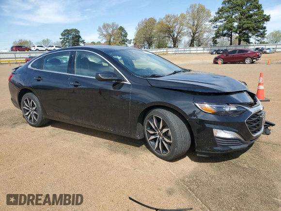 2020 Chevrolet Malibu RS with VIN 1G1ZG5ST9LF123720, listed as a Copart auction lot 49357305 with 38,296 mi miles and Salvage Title. Bid and sale history available at DreamBid. Image 4.