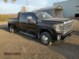 2021 GMC Sierra 3500HD Denali z VIN 1GT49WEY6MF121952, wystawiony jako Copart lot #78447514 z przebiegiem Nie podano mil oraz Szkoda całkowita • Salvage title. Historia ofert i sprzedaży dostępna na DreamBid. Obrazek 4.