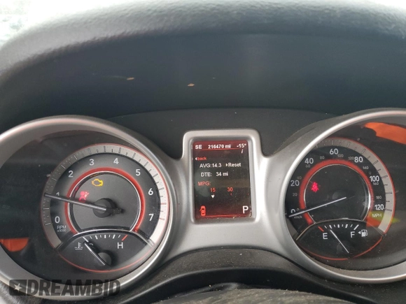 2012 Dodge Journey SXT with VIN 3C4PDCBG0CT331294, listed as a Copart auction lot 52066075 with 216,470 mi miles and Clean title. Bid and sale history available at DreamBid. Image 9.