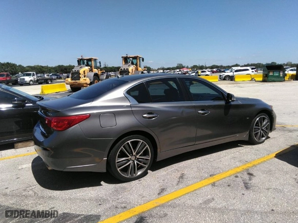 2015 Infiniti Q50 Premium with VIN JN1BV7AR3FM390743, listed as a IAAI auction lot 41990093 with 91,350 mi miles. Bid and sale history available at carsss.com. Image 13.