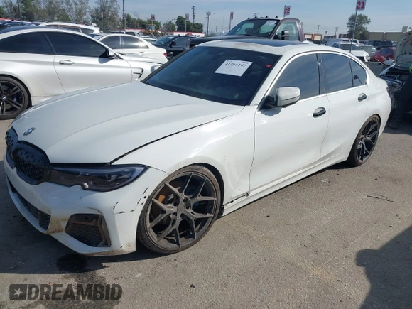 2019 BMW 3 Series 330i with VIN WBA5R1C59KAJ99746, listed as a IAAI auction lot 41566192 with 55,090 mi miles and . Bid and sale history available at DreamBid. Image 2.