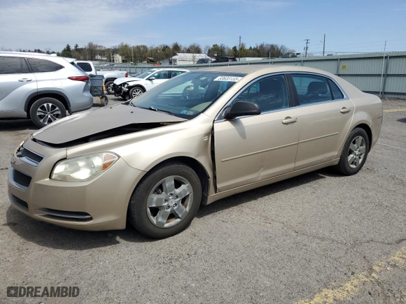 2008 Chevrolet Malibu LS w/1LS with VIN 1G1ZG57B28F216165, listed as a Copart auction lot 53633155 with 49,135 mi miles and Clean Title. Bid and sale history available at carsss.com. Image 1.