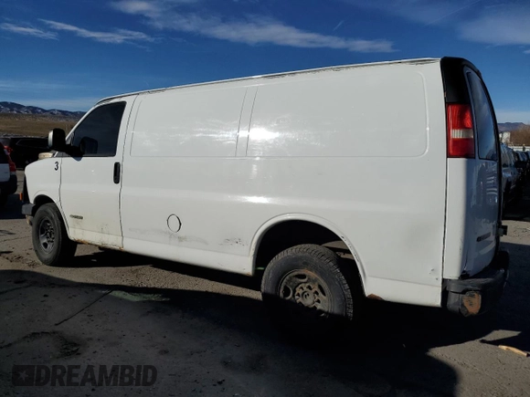 2006 Chevrolet Express Cargo Van with VIN 1GCGG25V061150767, listed as a Copart auction lot 83772754 with Not Provided miles and Non Repairable. Bid and sale history available at carsss.com. Image 2.