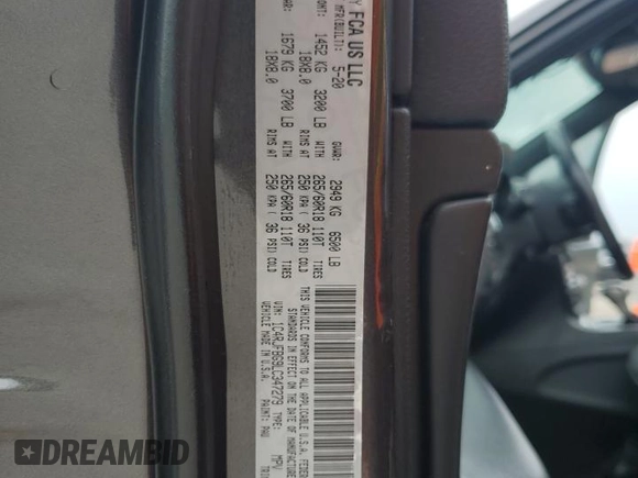 2020 Jeep Grand Cherokee Limited with VIN 1C4RJFBG9LC347279, listed as a Copart auction lot 60297295 with 130,740 mi miles and Clean title. Bid and sale history available at DreamBid. Image 12.