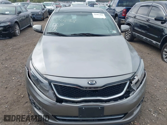 2015 Kia Optima SX Turbo with VIN 5XXGR4A68FG449822, listed as a IAAI auction lot 40480060 with 108,570 mi miles. Bid and sale history available at carsss.com. Image 12.