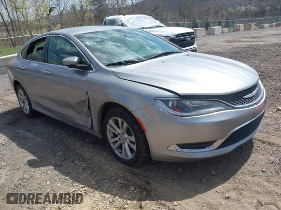 2015 Chrysler 200 Limited with VIN 1C3CCCABXFN718872, listed as a IAAI auction lot 42098661 with 220,011 mi miles. Bid and sale history available at carsss.com. Image 1.