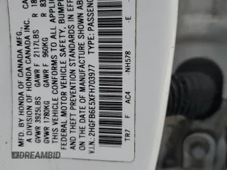 2015 Honda Civic Sedan Si with VIN 2HGFB6E5XFH703977, listed as a Copart auction lot 47196415 with 107,534 mi miles and Salvage Title. Bid and sale history available at carsss.com. Image 13.