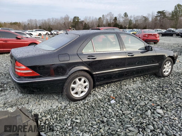 2002 Mercedes-Benz S-Class 5.0L with VIN WDBNG75J52A289108, listed as a Copart auction lot 43371315 with 117,315 mi miles and Clean Title. Bid and sale history available at carsss.com. Image 3.