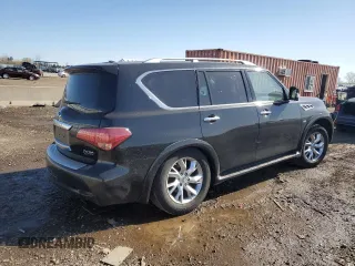 2014 Infiniti QX80 with VIN JN8AZ2NC0E9351135, listed as a Copart auction lot 52055355 with 0 mi miles and Salvage Title. Bid and sale history available at carsss.com. Image 3.