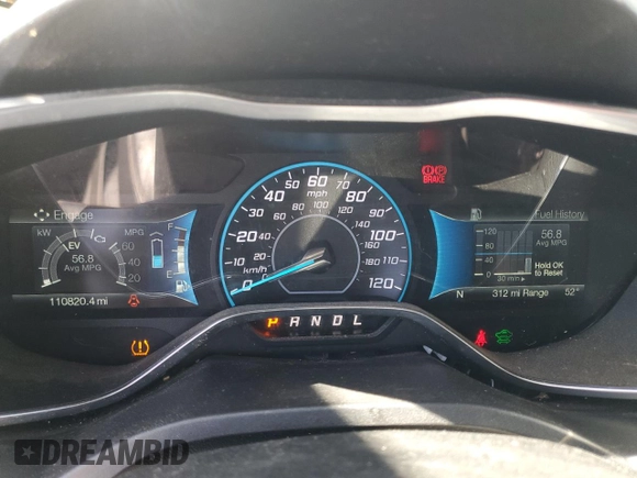 2015 Ford C-Max Energi SEL with VIN 1FADP5CU7FL118536, listed as a Copart auction lot 56457344 with 110,820 mi miles and Salvage Title. Bid and sale history available at carsss.com. Image 9.