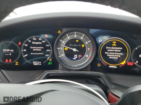 2021 Porsche 911 Turbo S with VIN WP0AD2A92MS257561, listed as a Copart auction lot 64519795 with 12,357 mi miles and Salvage title. Bid and sale history available at DreamBid. Image 9.