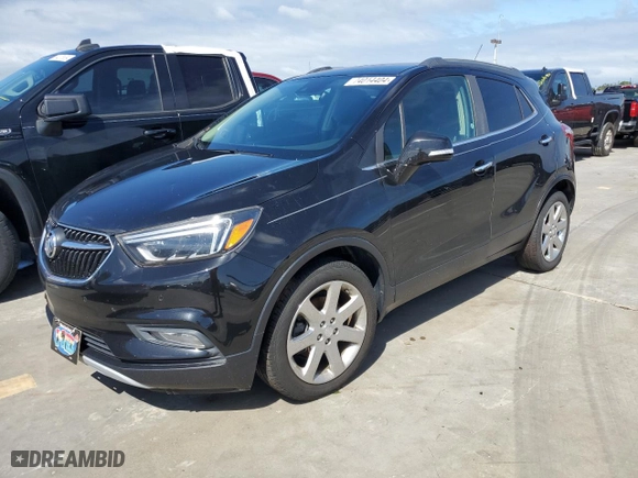 2017 Buick Encore Premium with VIN KL4CJDSB2HB208035, listed as a Copart auction lot 74014404 with 0 mi miles and Salvage Title. Bid and sale history available at carsss.com. Image 1.