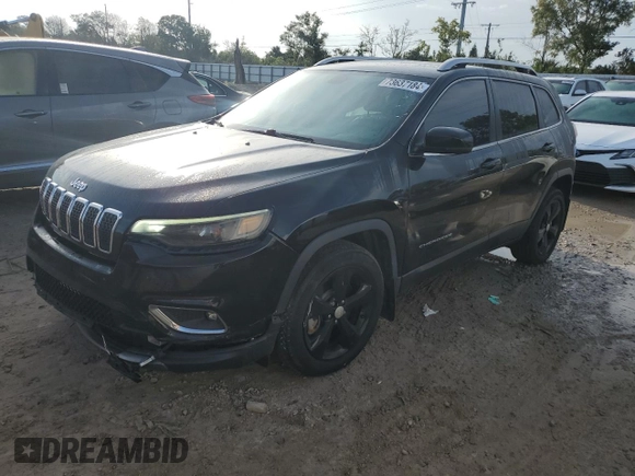 2019 Jeep Cherokee Limited with VIN 1C4PJLDN5KD135764, listed as a Copart auction lot 73637184 with 56,718 mi miles and Salvage Title. Bid and sale history available at DreamBid. Image 1.