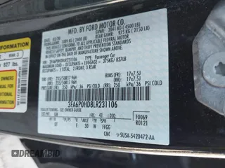 2020 Ford Fusion SE with VIN 3FA6P0HD8LR231106, listed as a IAAI auction lot 41755846 with 34,677 mi miles. Bid and sale history available at carsss.com. Image 9.