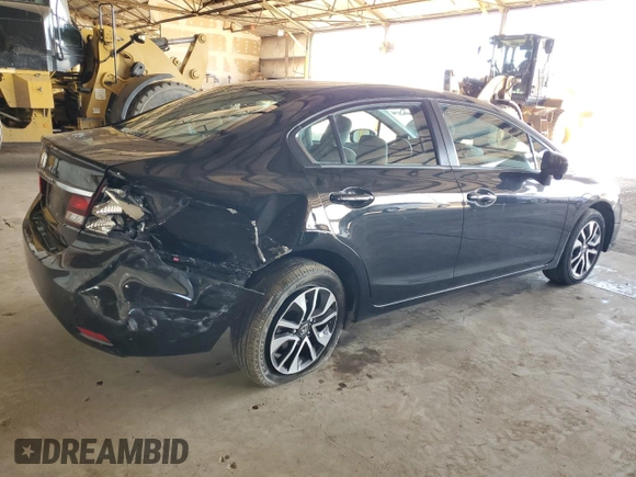 2015 Honda Civic EX z VIN 19XFB2F80FE209090, wystawiony jako Copart lot #53908945 z przebiegiem 90 590 mil mil oraz Szkoda całkowita • Salvage title. Historia ofert i sprzedaży dostępna na DreamBid. Obrazek 3.