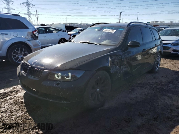 2008 BMW 3 Series 328xi with VIN WBAVT73598FZ37562, listed as a Copart auction lot 48120725 with 137,938 mi miles and Salvage title. Bid and sale history available at DreamBid. Image 1.
