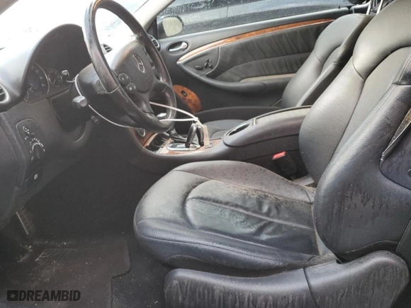 2007 Mercedes-Benz CLK-Class 3.5L with VIN WDBTK56F97T074525, listed as a Copart auction lot 74511594 with 125,279 mi miles and Salvage Title. Bid and sale history available at carsss.com. Image 7.