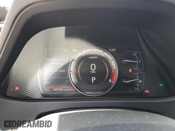 2020 Lexus UX 200 with VIN JTHP3JBH1L2022644, listed as a Copart auction lot 61127245 with 48,940 mi miles and Salvage title. Bid and sale history available at DreamBid. Image 9.