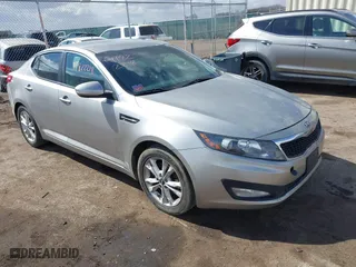 2011 Kia Optima EX with VIN KNAGN4A70B5076758, listed as a IAAI auction lot 41822218 with 161,183 mi miles. Bid and sale history available at carsss.com. Image 1.