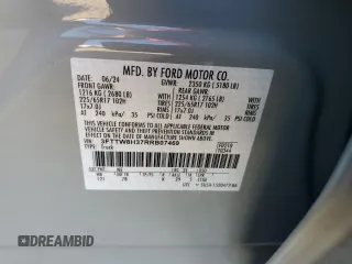 2024 Ford Maverick XLT with VIN 3FTTW8H37RRB07469, listed as a Copart auction lot 88711345 with 13,108 mi miles and Salvage Title. Bid and sale history available at carsss.com. Image 12.