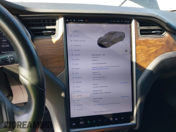 2021 Tesla Model S Long Range Plus with VIN 5YJSA1E28MF426080, listed as a IAAI auction lot 41979326 with 125,328 mi miles and . Bid and sale history available at DreamBid. Image 19.