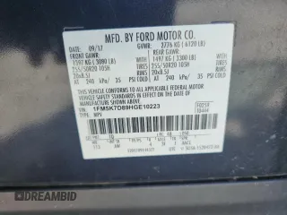 2017 Ford Explorer XLT with VIN 1FM5K7D89HGE10223, listed as a Copart auction lot 62534275 with 144,394 mi miles and Salvage title. Bid and sale history available at DreamBid. Image 13.