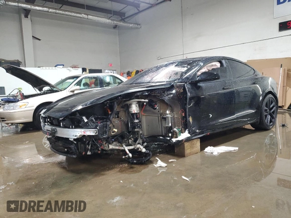2022 Tesla Model S Plaid with VIN 5YJSA1E64NF466001, listed as a Copart auction lot 49312365 with Not Provided miles and Salvage Title. Bid and sale history available at carsss.com. Image 1.