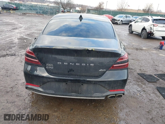 2023 Genesis G70 2.0T with VIN KMTG34TA5PU120298, listed as a IAAI auction lot 41515747 with 32,724 mi miles and . Bid and sale history available at DreamBid. Image 16.