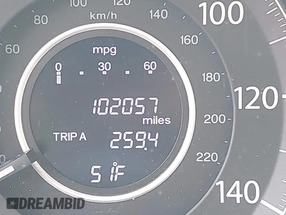2014 Honda CR-V EX-L with VIN 2HKRM4H7XEH607165, listed as a IAAI auction lot 41837898 with 102,057 mi miles. Bid and sale history available at carsss.com. Image 15.