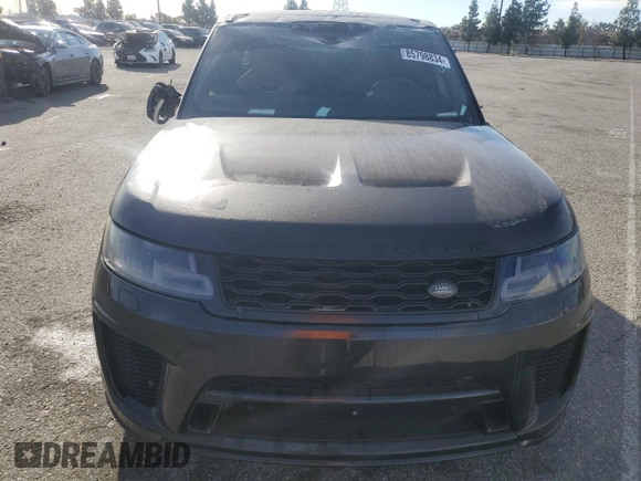 2018 Land Rover Range Rover Sport SVR with VIN SALWZ2SE8JA184175, listed as a Copart auction lot 85798834 with 39,755 mi miles and Salvage Title. Bid and sale history available at carsss.com. Image 5.