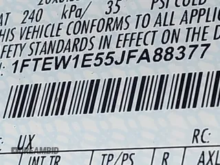 2018 Ford F-150 XL with VIN 1FTEW1E55JFA88377, listed as a IAAI auction lot 42596220 with 81,716 mi miles and . Bid and sale history available at DreamBid. Image 9.
