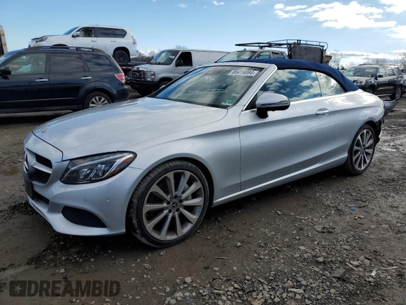 2018 Mercedes-Benz C 300 with VIN WDDWK4KB0JF676429, listed as a Copart auction lot 85419084 with 47,149 mi miles and Salvage title. Bid and sale history available at DreamBid. Image 1.
