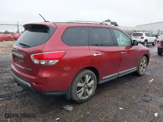 2014 Nissan Pathfinder SV with VIN 5N1AR2MN9EC604529, listed as a IAAI auction lot 41418514 with 122,626 mi miles. Bid and sale history available at carsss.com. Image 4.