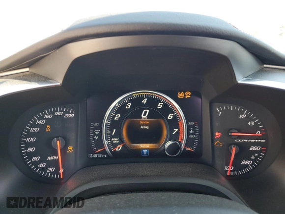2014 Chevrolet Corvette Z51 2LT with VIN 1G1YJ2D75E5127249, listed as a Copart auction lot 71869424 with 34,818 mi miles and Non repairable. Bid and sale history available at DreamBid. Image 9.