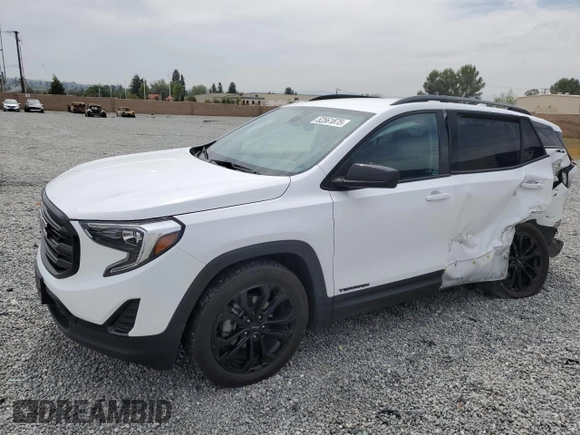 2021 GMC Terrain SLE z VIN 3GKALMEV4ML398415, wystawiony jako Copart lot #52561875 z przebiegiem 54 374 mil mil oraz Szkoda całkowita • Salvage title. Historia ofert i sprzedaży dostępna na DreamBid. Obrazek 1.