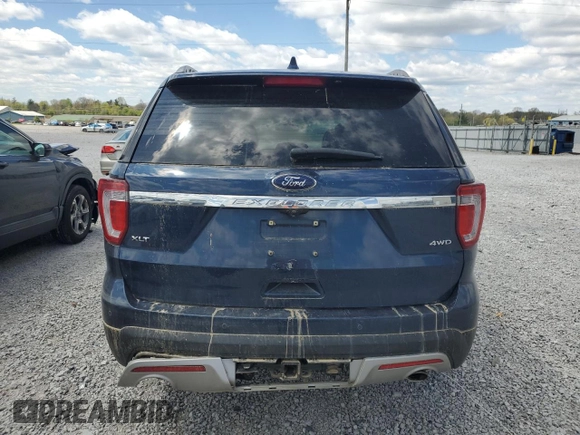 2017 Ford Explorer XLT with VIN 1FM5K8D87HGA74576, listed as a Copart auction lot 52986425 with Not Provided miles and Salvage Title. Bid and sale history available at DreamBid. Image 6.