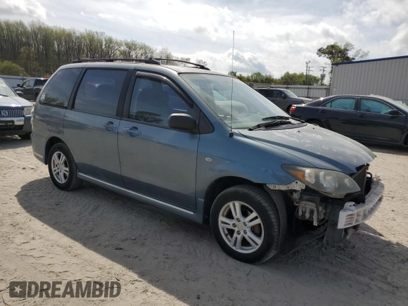 2004 Mazda MPV LX with VIN JM3LW28A540528876, listed as a Copart auction lot 50817865 with 181,506 mi miles and Salvage title. Bid and sale history available at DreamBid. Image 4.