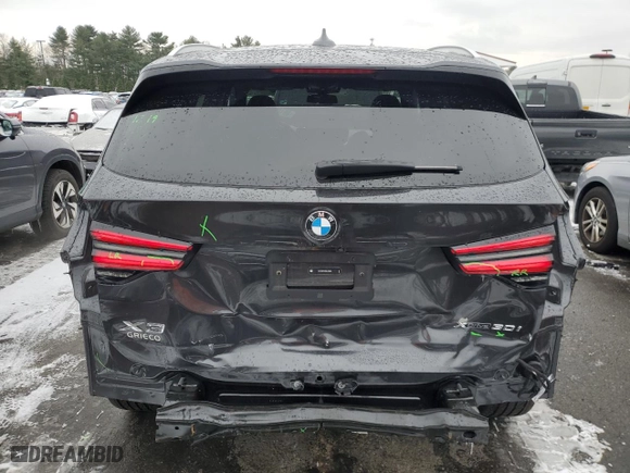 2024 BMW X3 xDrive30i with VIN 5UX53DP0XR9U49865, listed as a Copart auction lot 86105754 with 12,165 mi miles and Non Repairable. Bid and sale history available at carsss.com. Image 6.