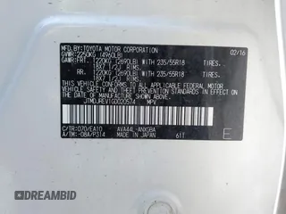 2016 Toyota RAV4 Limited с VIN JTMDJREV1GD020574, выставлен на аукционе IAAI как лот 42437803 с пробегом 107 821 миль миль и . История ставок и продаж доступна на DreamBid. Изображение 9.