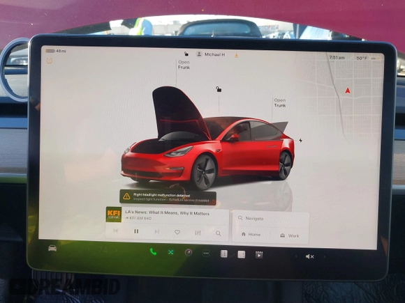 2022 Tesla Model 3 with VIN 5YJ3E1EA1NF288903, listed as a IAAI auction lot 41610215 with 96,050 mi miles and . Bid and sale history available at DreamBid. Image 18.